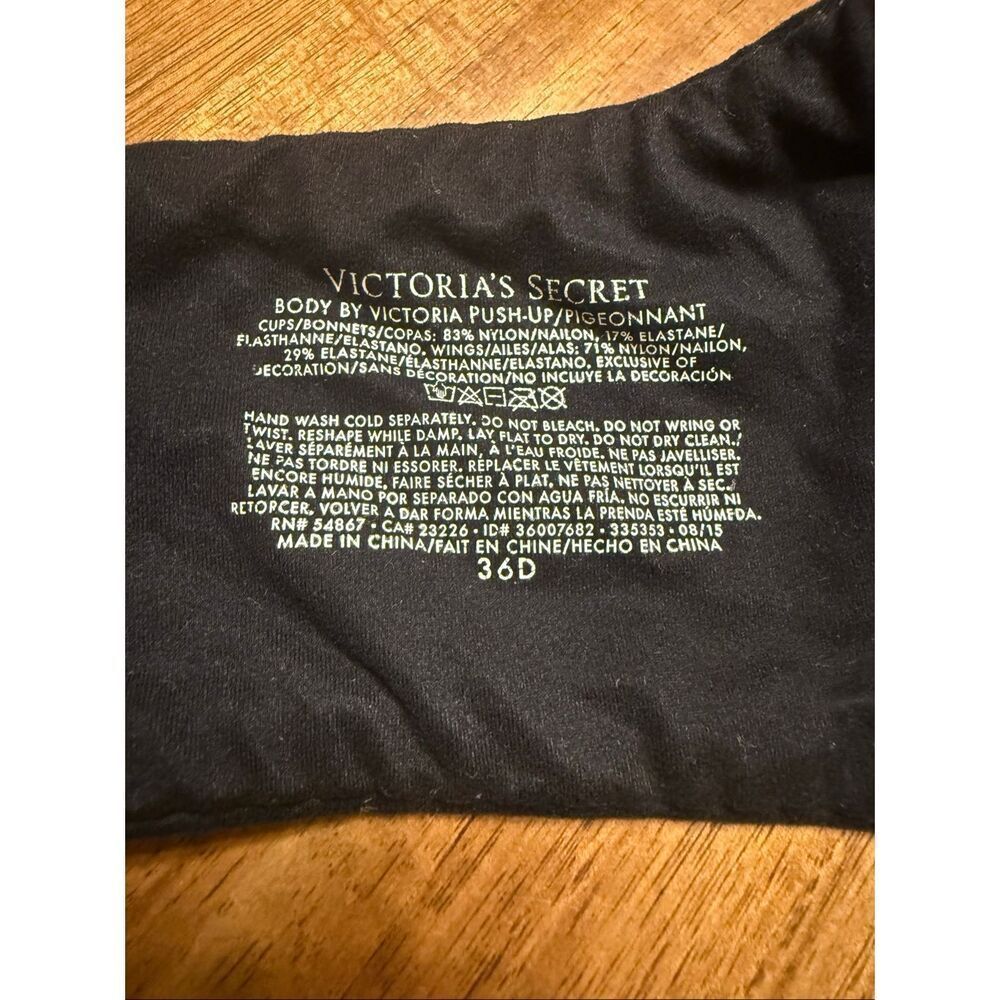 Victoria's Secret body by Victoria Bra Black Push Up Underwire Convertible 36D - Picture 5 of 5